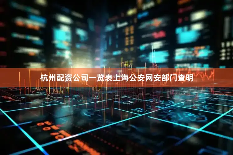 杭州配资公司一览表上海公安网安部门查明